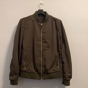 ALLSAINTS Bassett Bomber Jacket dusty olive green